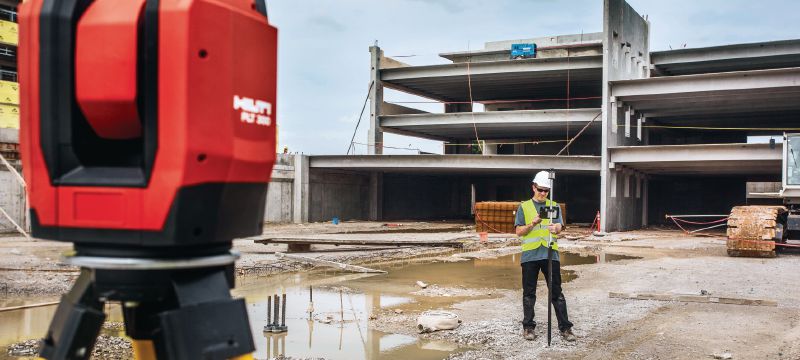 Robotska totalna postaja PLT 300 Avtomatizirano orodje za načrtovanje gradnje, ki z uporabo digitalnih metod in BIM pospeši načrtovanje na gradbišču Vrste uporabe 1