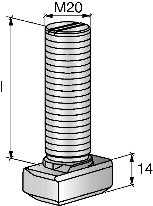 T-vijak z zarezami HBC-C-N 