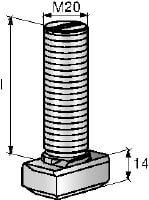 T-vijak z zarezami HBC-C-N 